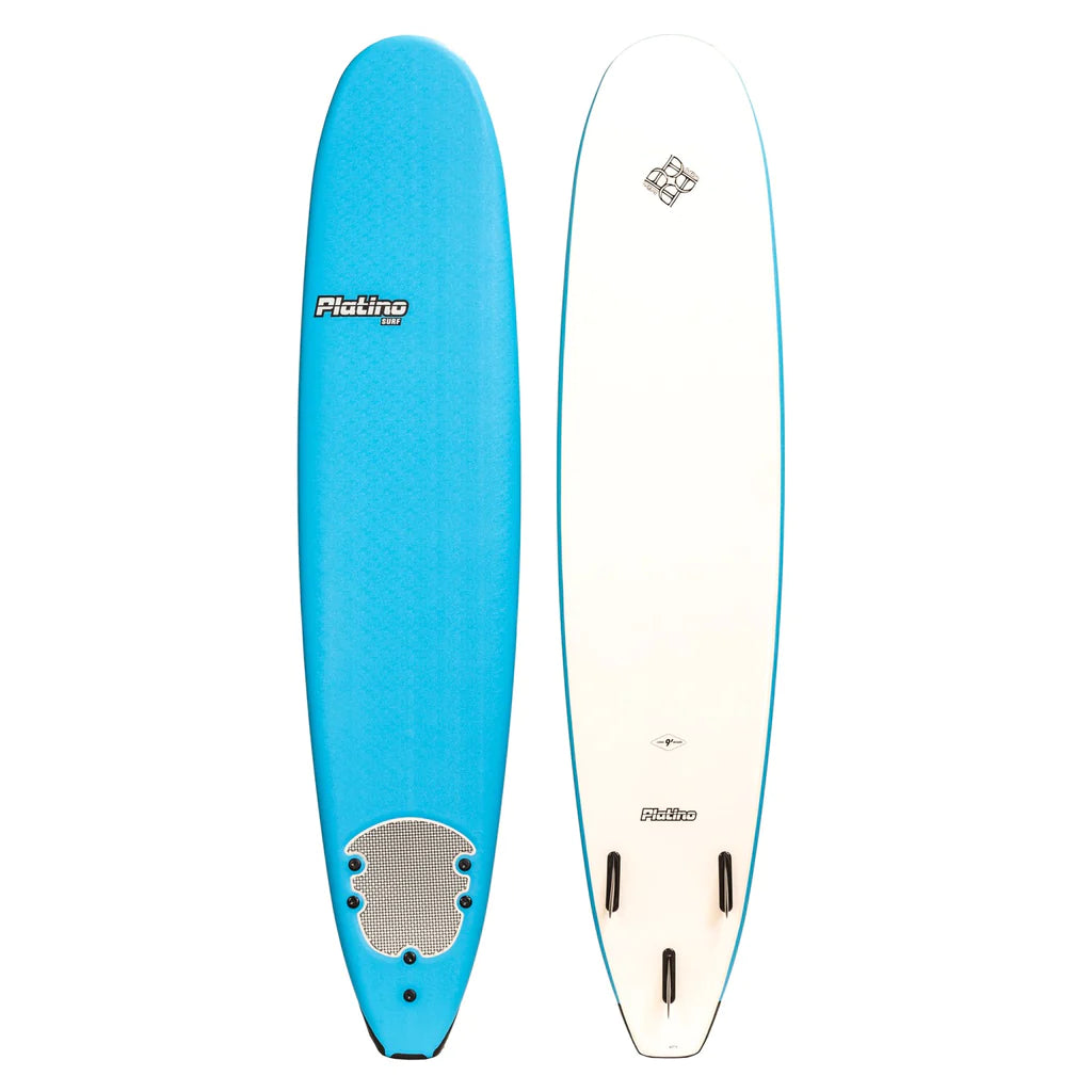 Platino 9ft Surfboard Azure Blue White – Wellington Surf Co