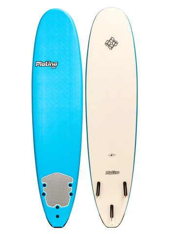 Platino Surfboard - Azure Blue White 8ft – Wellington Surf Co